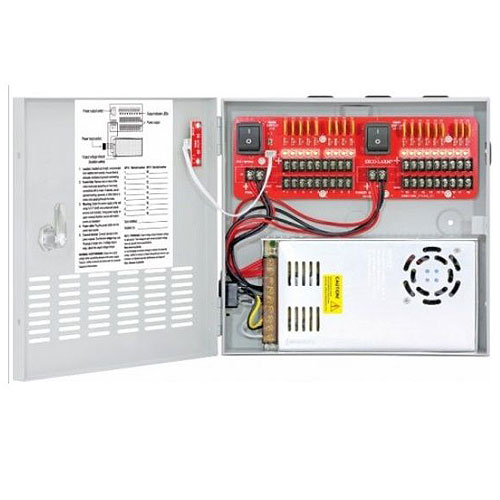 Enforcer 12VDC Switching CCTV Power Supply, 18 Outputs, 20A Total