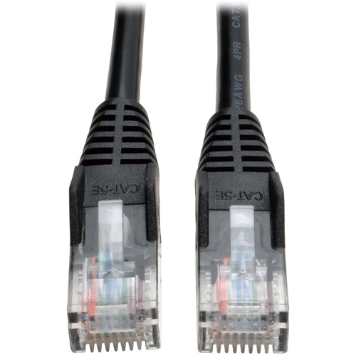 Tripp Lite 5ft Cat5e / Cat5 Snagless Molded Patch Cable RJ45 M/M Black 5'