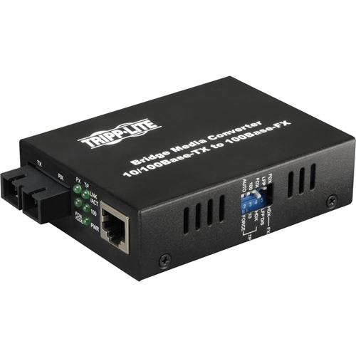 Tripp Lite Fiber Optic 10/100BaseT to 100BaseFX-SC Multimode Media Converter 2km 1310nm