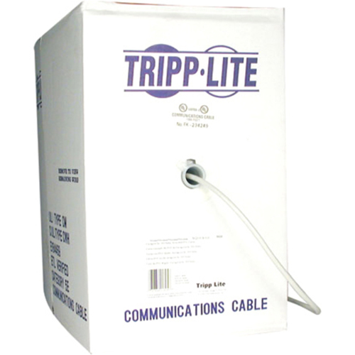 Tripp Lite 1000ft Cat5e Cat5 350MHz Bulk Solid-Core PVC Outdoor Cable Gray 1000'