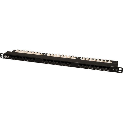 Tripp Lite 24-Port Cat6 Cat5 Patch Panel Rackmount 568A/B 110 Punch down RJ45 0.5URM