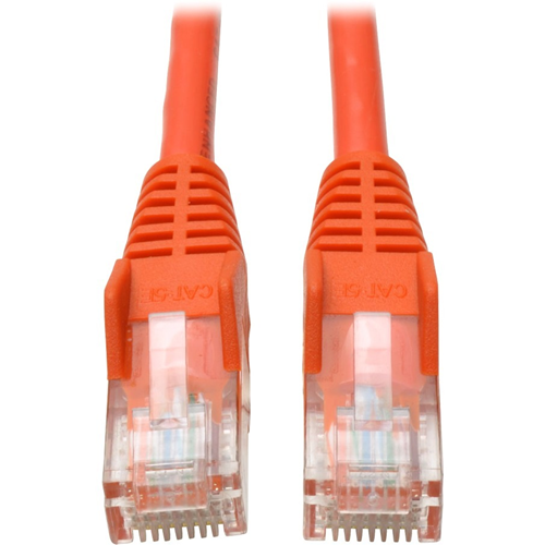 Tripp Lite 10ft Cat5e Cat5 Snagless Molded Patch Cable RJ45 M/M Orange 10'