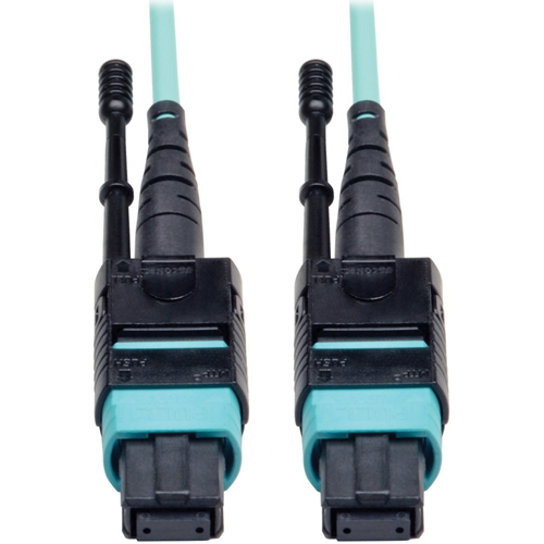 Tripp Lite 2M MTP / MPO Fiber Optic Patch Cable 12 Fiber 40GbE Aqua OM3 Plenum 6ft 6' 2 Meter