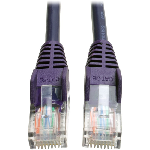 Tripp Lite 10ft Cat5e Cat5 Snagless Molded Patch Cable RJ45 M/M Purple 10'