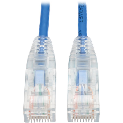 Tripp Lite 3ft Cat6 Gigabit Snagless Molded Slim UTP Patch Cable RJ45 M/M Blue 3'