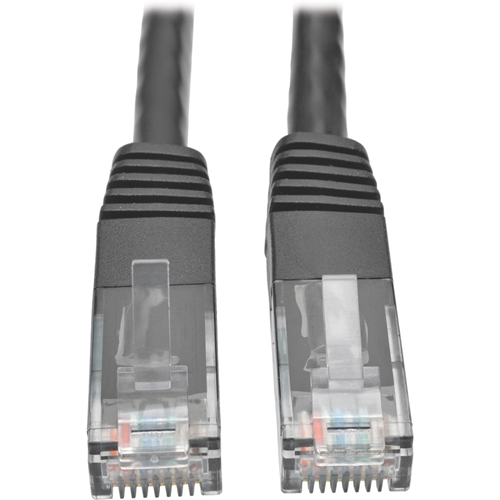 Tripp Lite Cat6 Gigabit Molded Patch Cable RJ45 M/M 550MHz 24 AWG Black 50'