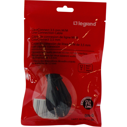 Legrand-On-Q Stereo 3.5mm M/M Audio Cable (12 ft)