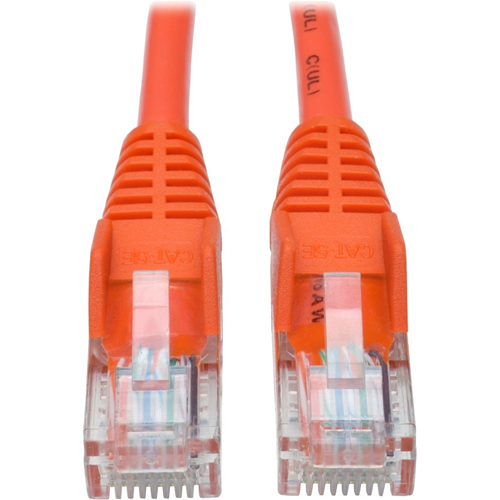 Tripp Lite 25ft Cat5 Cat5e Snagless Molded Patch Cable UTP Orange RJ45 M/M 25'