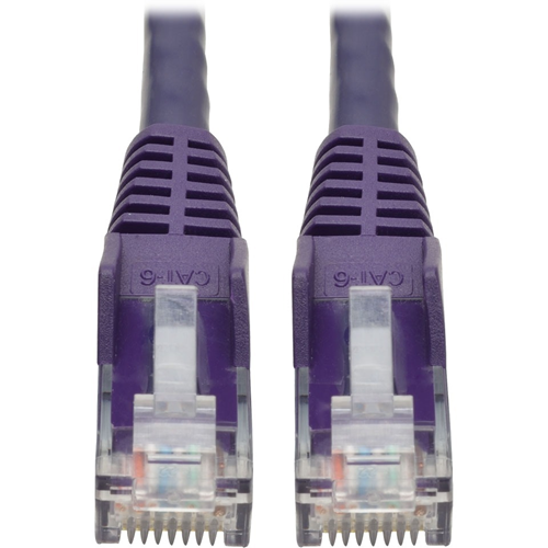 Tripp Lite 15ft Cat6 Snagless Molded Patch Cable UTP Purple RJ45 M/M 15'