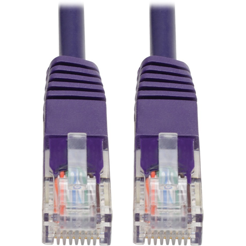 Tripp Lite Cat5e 350 MHz Molded UTP Patch Cable (RJ45 M/M), Purple, 6 ft.