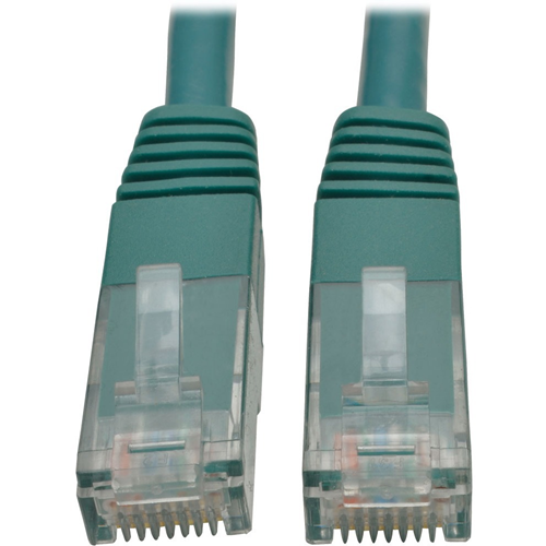 Tripp Lite Cat6 Cat5e Gigabit Molded Patch Cable RJ45 M/M 550MHz Green 1ft