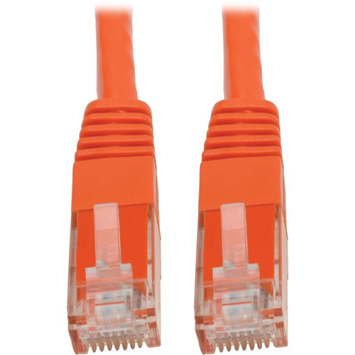 Tripp Lite Cat6 Cat5e Gigabit Molded Patch Cable RJ45 MM 550MHz Orange 20ft