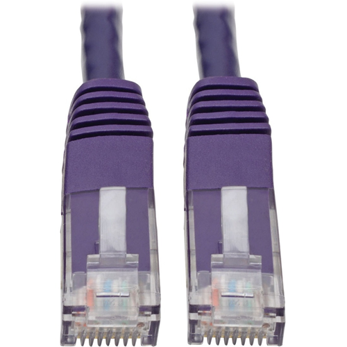 Tripp Lite Cat6 Cat5e Gigabit Molded Patch Cable RJ45 MM 550MHz Purple 25ft 25'