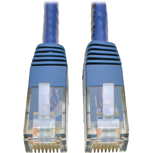 Tripp Lite Cat6 Cat5e Gigabit Molded Patch Cable RJ45 M/M 550MHz Blue 35ft