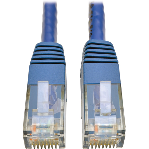 Tripp Lite Cat6 Cat5e Gigabit Molded Patch Cable RJ45 M/M 550MHz Blue 75ft 75'