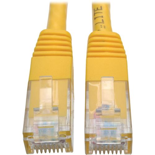 Tripp Lite Cat6 Cat5e Gigabit Molded Patch Cable RJ45 MM 550MHz Yellow 20ft 20'