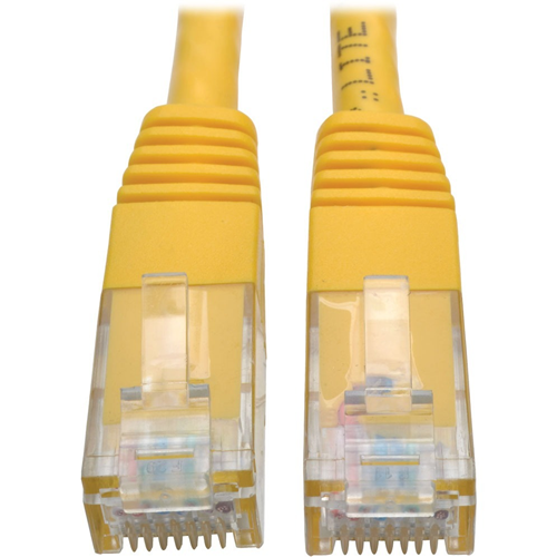 Tripp Lite Cat6 Cat5e Gigabit Molded Patch Cable RJ45 M/M 550MH Yellow 50ft 50'