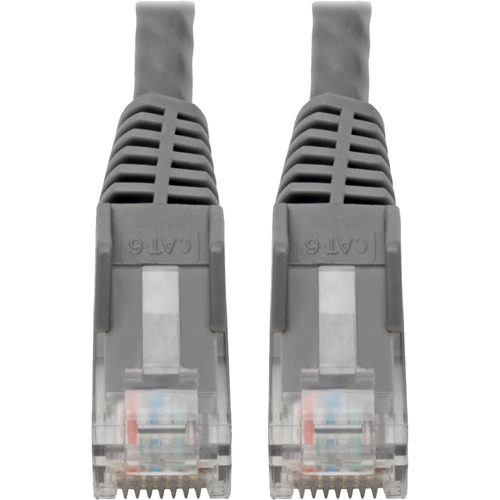 Tripp Lite Cat6 GbE Snagless Molded Patch Cable UTP Gray RJ45 M/M 6in 6