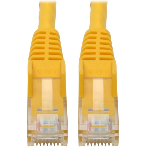 Tripp Lite Cat6 GbE Gigabit Ethernet Snagless Molded Patch Cable UTP Yellow RJ45 M/M 6in 6