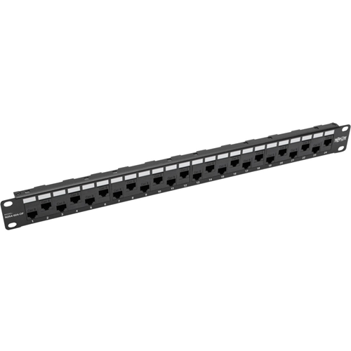 Tripp Lite 24-Port Cat5e/6 Feed-Through Patch Panel RJ45 1URM TAA