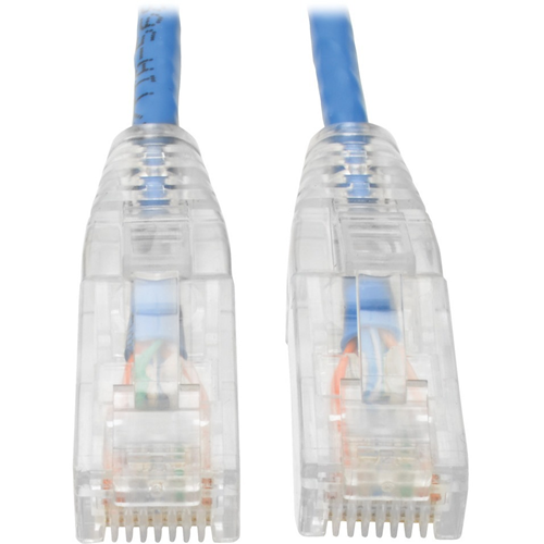 Tripp Lite Cat6 UTP Patch Cable (RJ45) - M/M, Gigabit, Snagless, Molded, Slim, Blue, 15 ft.