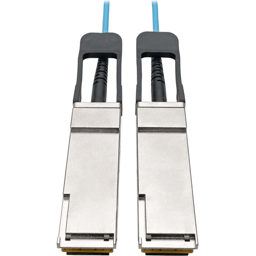 Tripp Lite QSFP+ to QSFP+ Active Optical Cable - 40Gb, AOC, M/M, Aqua, 5 m (16.4 ft.)