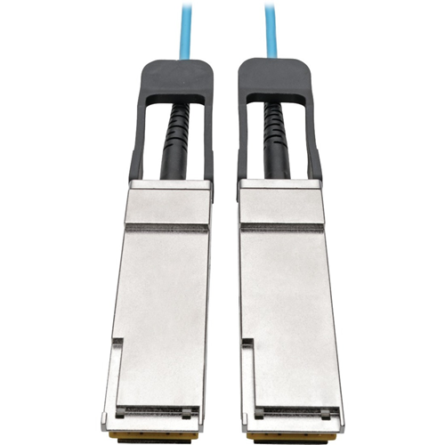 Tripp Lite QSFP+ to QSFP+ Active Optical Cable - 40Gb, AOC, M/M, Aqua, 10 m (32.8 ft.)