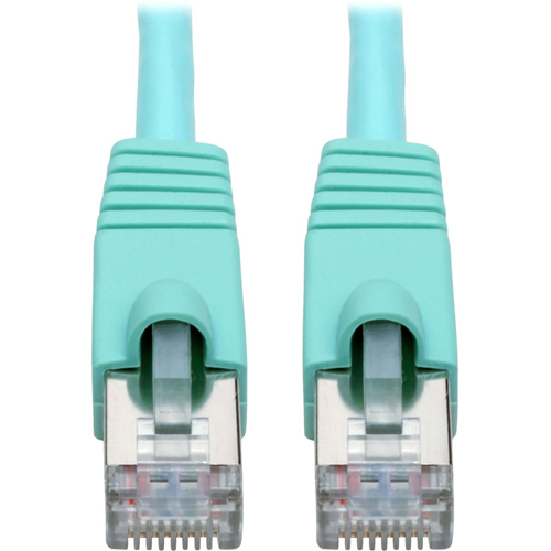 Tripp Lite Cat6a Snagless Shielded STP Patch Cable 10G, PoE, Aqua M/M 7ft