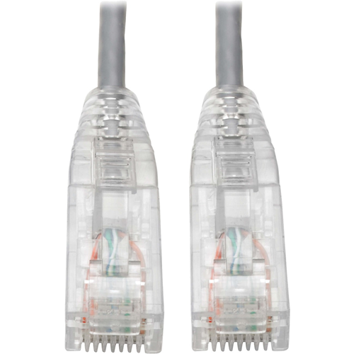 Tripp Lite Cat6 UTP Patch Cable (RJ45) - M/M, Gigabit, Snagless, Molded, Slim, Gray, 8 in.