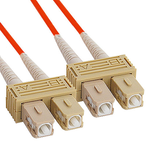 ICC ICFOJ8C307 SC-SC Duplex Multimode 62.5/125 (OM1) Fiber Optic Patch Cable in Orange, 7M