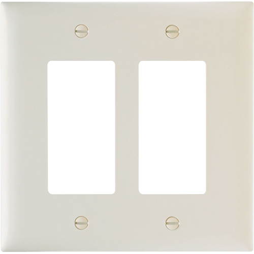 Pass & Seymour TradeMaster Jumbo 2-Gang Decorator Wall Plate, Light Almond (M20)