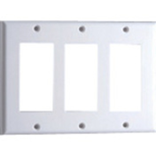 DataComm Decor Wall Plate Three Gang White