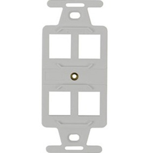 Legrand-On-Q 4-Port Keystone Duplex Type-106/Despard Wall Strap, White