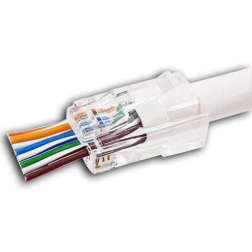 IDEAL Electrical 85-385 CAT6A/6 RJ-45 Feed-Thru Modular Plugs (Card of 50)