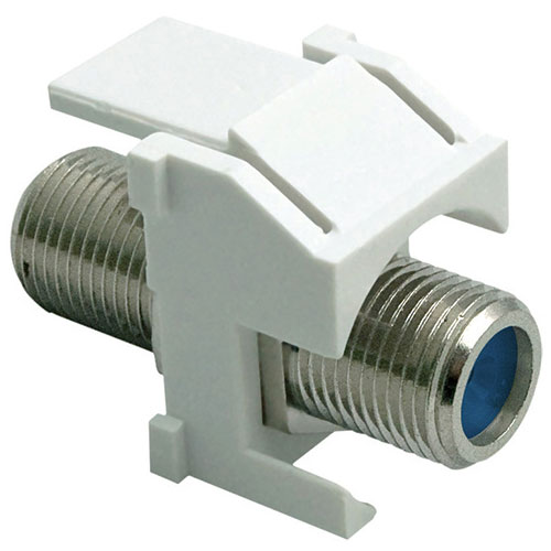 Legrand-On-Q F-Connector Standard Keystone Insert, White