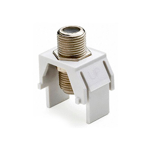 Legrand-On-Q Non-Recessed Nickel F-Connector, White (M20)