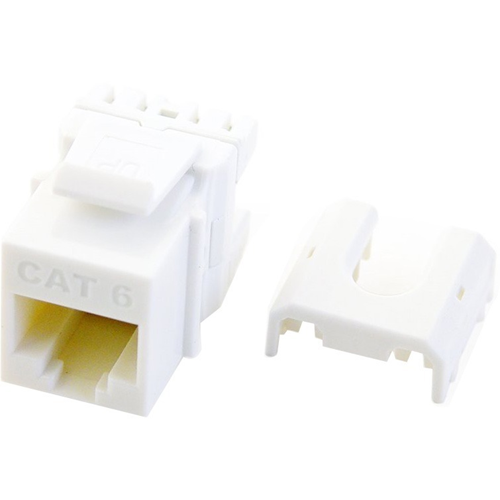 Legrand-On-Q Cat 6 QuickConnect RJ45 Keystone Insert, White, 50-Pack