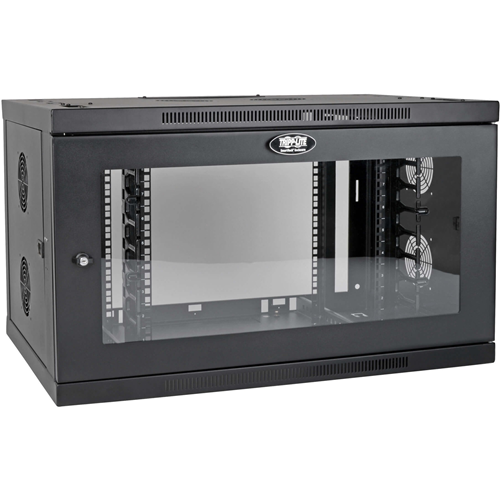 Tripp Lite 9U Wallmount Rack Enclosure Wide Cable Management Acrylic Window