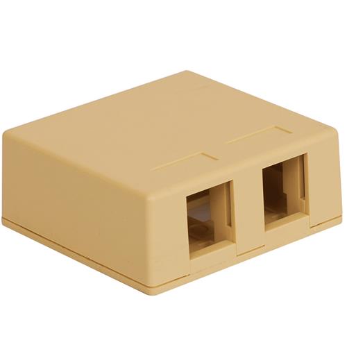 ICC IC107BC2IV Surface Mount Box with 2 Ports, 25-Pack, Ivory