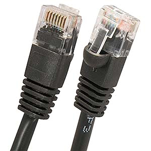 W Box 0E-C5EBK36 3ft. CAT5E Patch Cable, Black - 6 Pack