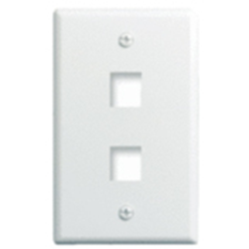 Legrand-On-Q 1-Gang, 2-Port Wall Plate, White