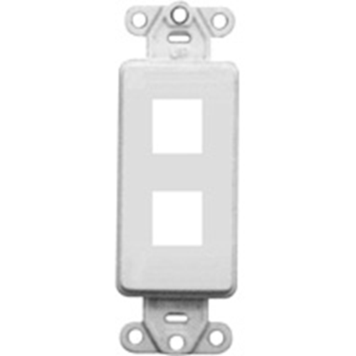 Leviton 41642-00W 2 Sockets Decora Style Faceplate Insert