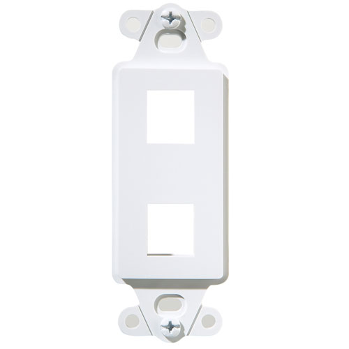 Legrand-On-Q 2-Port Decorator Outlet Strap, White