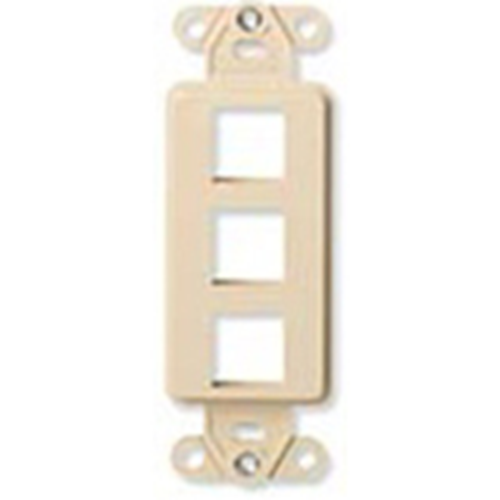 Leviton 41643-00W 3 Sockets Decora Style Faceplate Insert