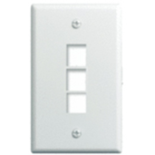 Legrand-On-Q 1-Gang, 3-Port Wall Plate, White