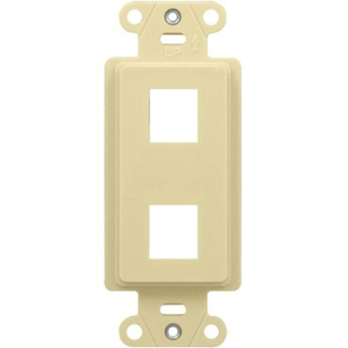 Legrand-On-Q 2-Port Decorator Outlet Strap, Light Almond