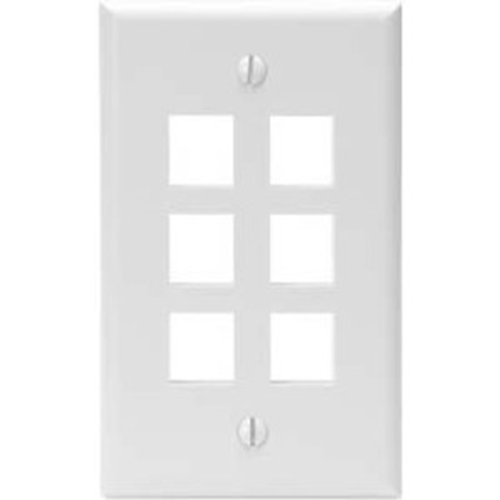 Leviton QuickPort 6 Socket Faceplate