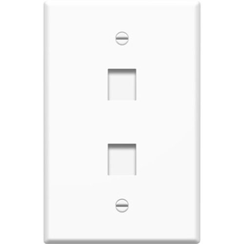 Legrand-On-Q 1-Gang, 2-Port Oversized Wall Plate, 10-Pk, White