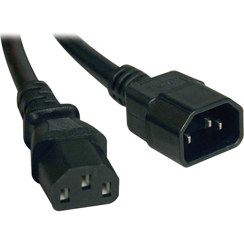 Tripp Lite 10ft Computer Power Cord Extension Cable C14 to C13 10A 18AWG 10'