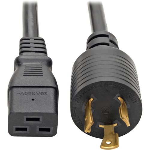 Tripp Lite 12ft Power Cord Extension Cable L6-20P to C19 for PDU/UPS Heavy Duty 20A 12 AWG 12'